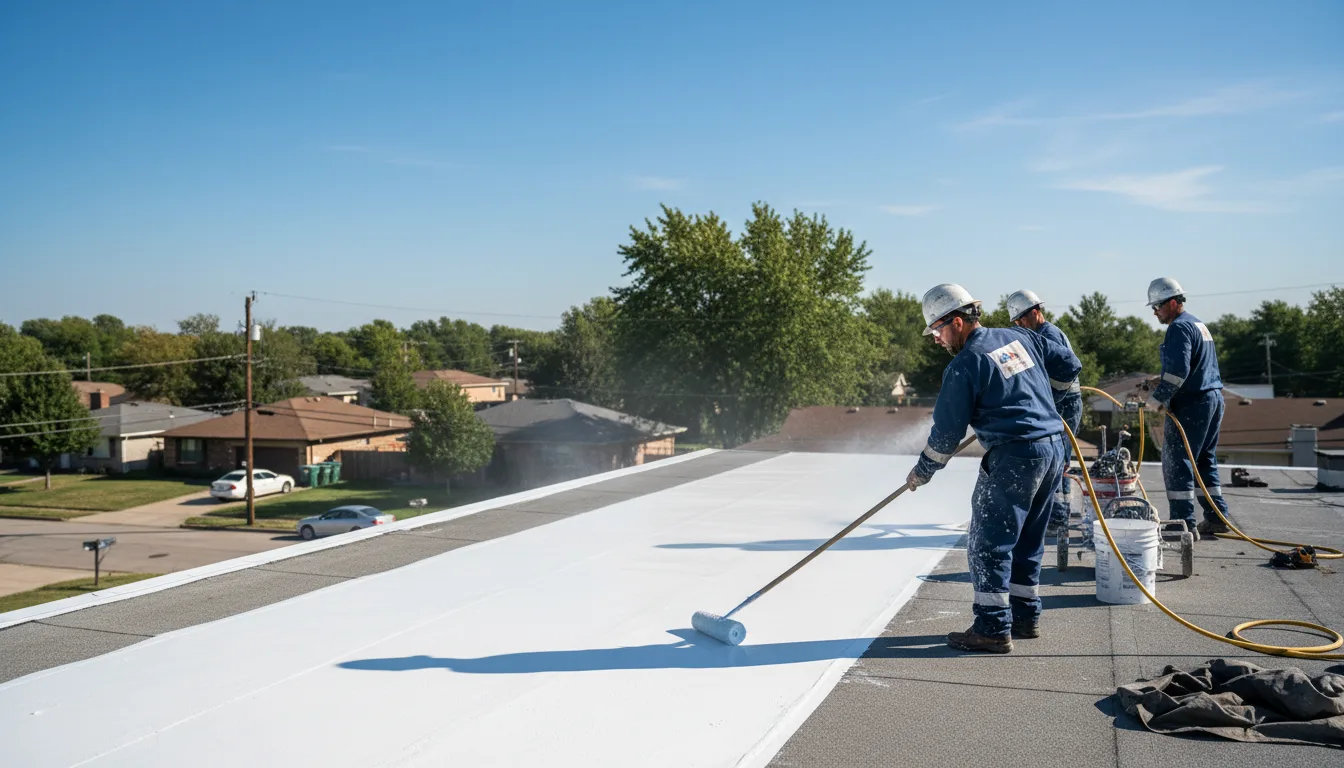 Commercial roof coating in Grovertown, IN near me